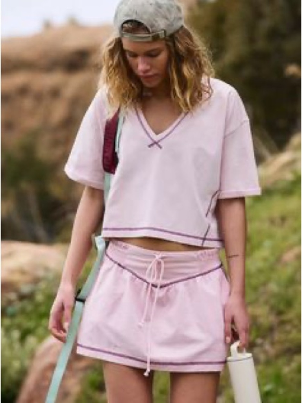Free People Movement Runner Up Set – Rose Water Pink XL NWT